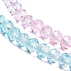 Transparent Painted Glass Beads Strands DGLA-A034-T6mm-A22-4