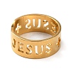 Golden 304 Stainless Steel Open Cuff Rings LS-RJEW-P091-01G-G-4