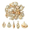 20Pcs 5 Styles Acrylic Imitation Shell Pendants OACR-YW0002-03-1