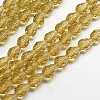 Transparent Glass Bead Strands GLAA-R024-6x8mm-14-2