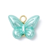 Opaque Acrylic Imitation Pearl Beads Pendants PALLOY-JF04296-02-3