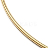 Vacuum Plating 202 Stainless Steel Wire Choker Necklace with Clasp NJEW-H011-08G-2