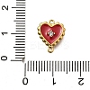 304 Stainless Steel Enamel Heart Connector Charms STAS-Q337-02G-4
