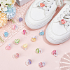 16Pcs 8 Colors Heart Resin Shoes Shoe Buckle Clips HJEW-HY00092-4