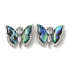 Brass Clear Cubic Zirconia Connector Charms KK-R210-11P-02-1