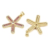 Brass Micro Pave Cubic Zirconia Pendants KK-S526-56G-2