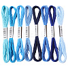 8 Skeins 8 Colors 6-Ply Polyester Embroidery Floss OCOR-CY0002-09B-1