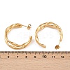 304 Stainless Steel Two-layer C-Shaped Stud Earrings EJEW-P324-11G-5