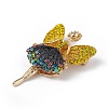 Butterfly Dancer Enamel Pin with Rhinestone JEWB-P016-01G-03-3
