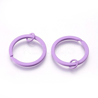 Spray Painted Iron Split Key Rings IFIN-L038-04-FF-1