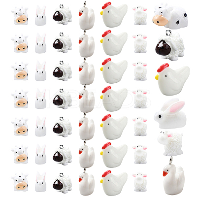 60Pcs 6 Style Resin Decoden Cabochons CRES-SC0002-05-1