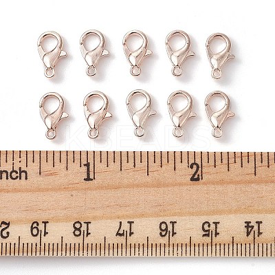 Zinc Alloy Lobster Claw Clasps FIND-FS0001-75RG-1