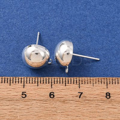Brass Stud Earring Findings KK-G604-01S-05-1