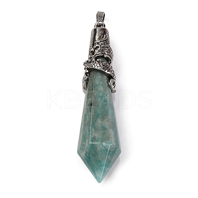 Natural Amazonite Pointed Big Pendants G-Q184-02J-AS-1