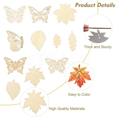 DIY Spring and Summer Theme Wood Pendants Decoration Making Kit DIY-CJ0002-62-1