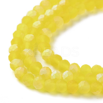 Imitation Jade Glass Beads Strands EGLA-A034-T3mm-MB17-1