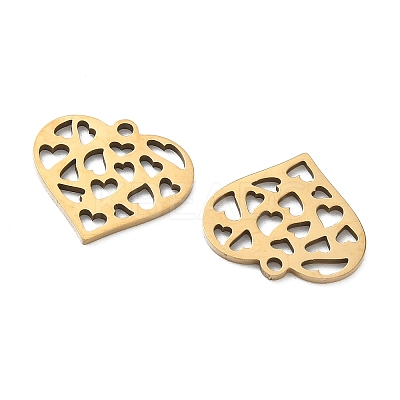 201 Stainless Steel Pendants STAS-F337-03G-1