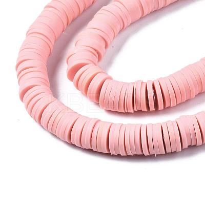 Flat Round Handmade Polymer Clay Beads CLAY-R067-10mm-18-1