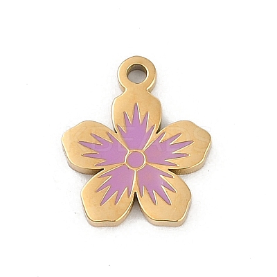 304 Stainless Steel Enamel Charms STAS-I325-102B-G-1