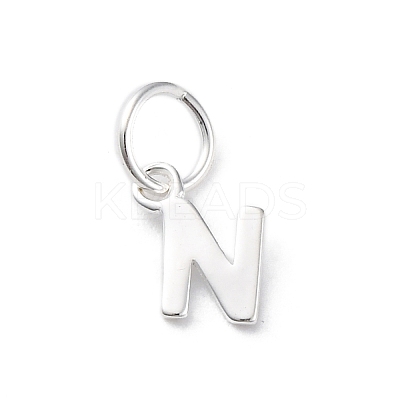 925 Sterling Silver Letter Charms STER-C012-01S-N-1