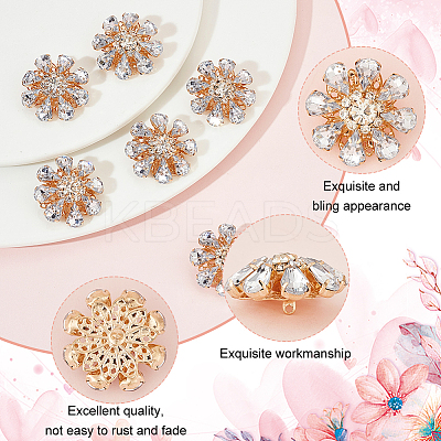6Pcs Acrylic Rhinestone Buttons DIY-FG0004-60C-1