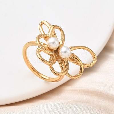 304 Stainless Steel with Acrylic Finger Rings RJEW-Z118-01G-1