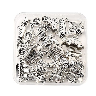52Pcs 13 Style Tibetan Style Alloy Pendants TIBEP-FP0001-10-1
