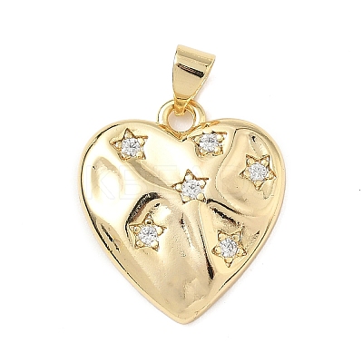 Brass Micro Pave Cubic Zirconia Pendants KK-D426-21D-G-1