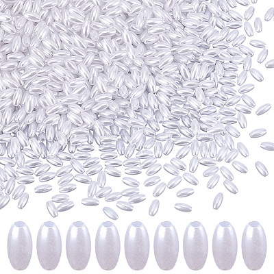 1400Pcs Plastic Imitation Pearl Beads KY-HY0001-23B-1