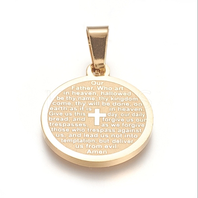 Ion Plating(IP) 304 Stainless Steel Pendants STAS-I131-10G-1
