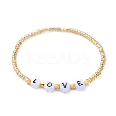 Glass Seed Beads Stretch Bracelets BJEW-JB05245-01-1