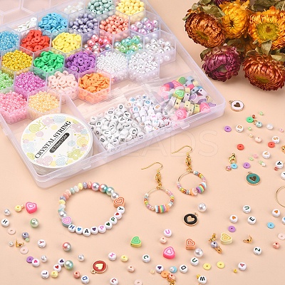 DIY Candy Color Bracelet Wine Glass Charm Making Kit DIY-YW0006-21-1
