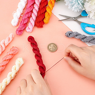 10 Bundles 10 Colors Nylon Braided Cord NWIR-PH0002-06B-01-1