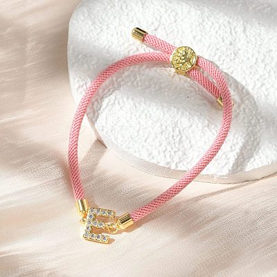 Adjustable Nylon Cord Bracelets X-BJEW-C096-01G-05-1
