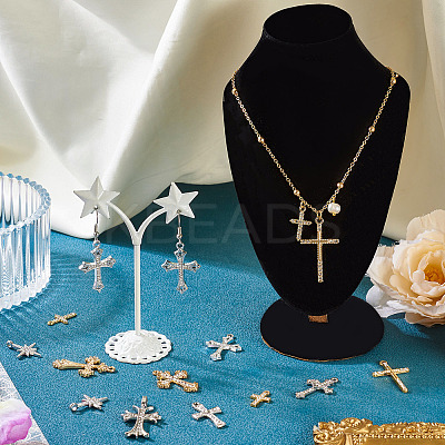 18Pcs 9 Styles Alloy with Crystal Rhinestone Pendants ALRI-TA0001-34-1