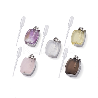 Rotatable Natural Quartz Perfume Bottle Pendants G-M362-02P-1