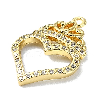 Rack Plating Real 18K Gold Plated Brass Micro Pave Cubic Zirconia KK-B084-19G-01-1