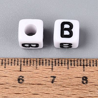 Opaque Acrylic Beads SACR-N020-04A-B-1