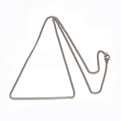 Tarnish Resistant 304 Stainless Steel Twisted Chain Necklaces LS-NJEW-M151-21P-1