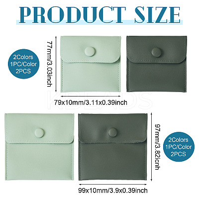 4Pcs 4 Styles PU Imitation Leather Jewelry Storage Bags ABAG-TA0001-64-1
