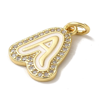 Brass Micro Pave Cubic Zirconia Pendants KK-K354-02G-A-1