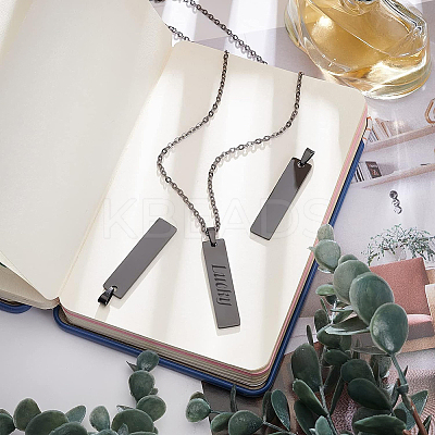 10Pcs 304 Stainless Steel Pendants STAS-BC0003-27B-1