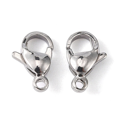 Tarnish Resistant 304 Stainless Steel Lobster Claw Clasps X-STAS-M262-01-11mm-1