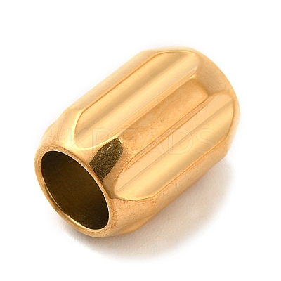 Ion Plating(IP) 304 Stainless Steel Glazed European Beads STAS-M308-10E-1