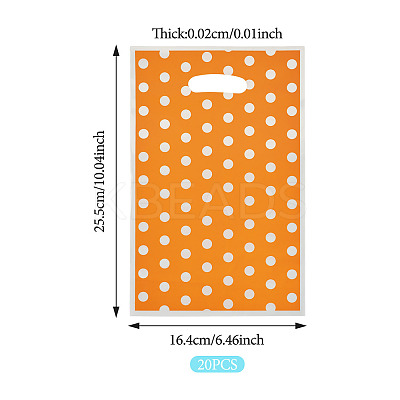 Polka Dot PET Plastic Packing Bags with Die Cut Hole Handle ABAG-TADJ0002-001A-1