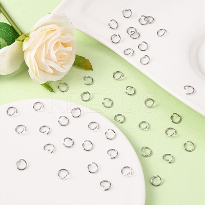 Tarnish Resistant 304 Stainless Steel Open Jump Rings STAS-R049-8x1mm-1