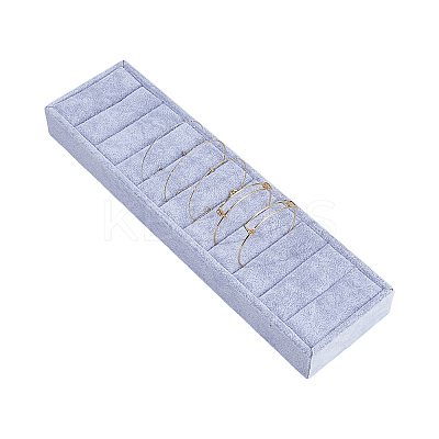 MDF Covered with Velvet Ring Organizer Display Trays RDIS-WH0001-43-1