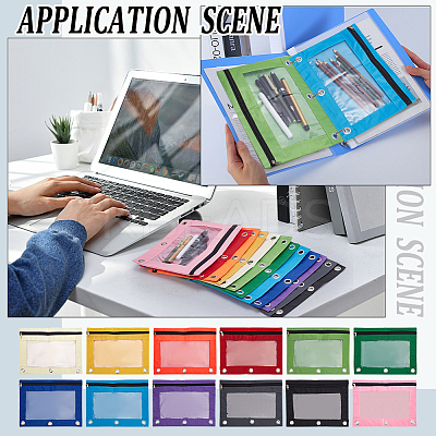 12Pcs 12 Colors Oxford Fabric Pen Bag AJEW-FG0005-16-1