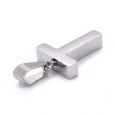 Non-Tarnish 304 Stainless Steel Letter Pendants STAS-H127-T-P-1