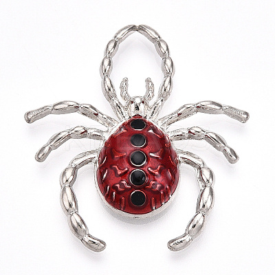Rack Plating Alloy Enamel Pendants ENAM-N056-401P-1